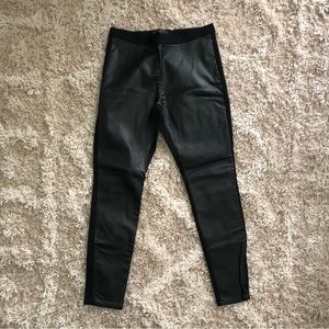 Banana Republic Sloan Skinny Faux Black Leather Pants Size 4